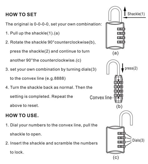 how to set a combination lock 4 digit